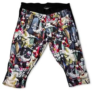 Disney Nightmare Before Christmas Jack Skellington Womens M/L Capri Crop Legging